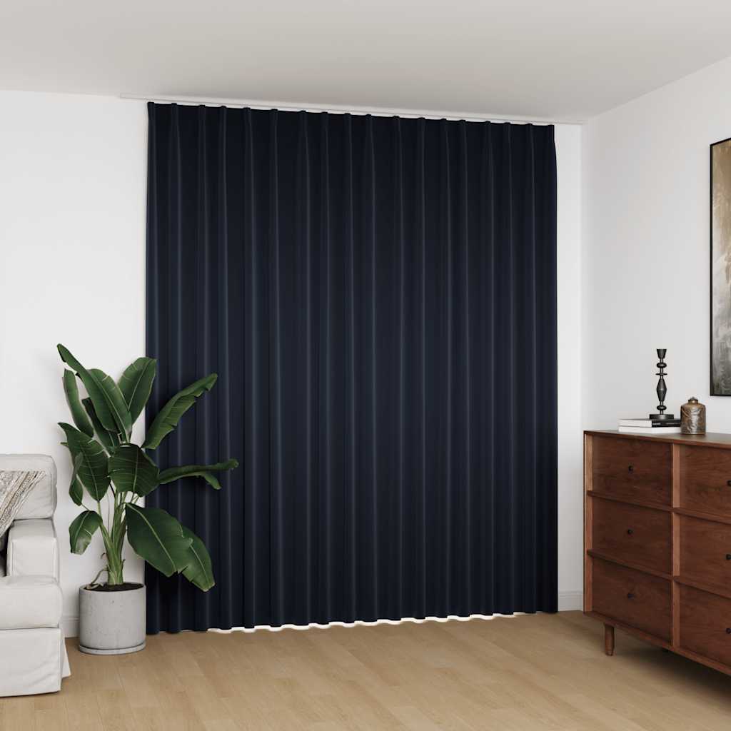vidaXL Mörkläggningsgardin med krokar antracit 290x245 cm